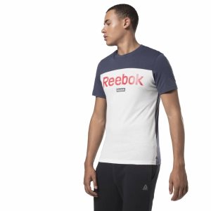 Reebok Training Essentials Linear Logo T Shirt Herren - Navy - DE 285-RQC